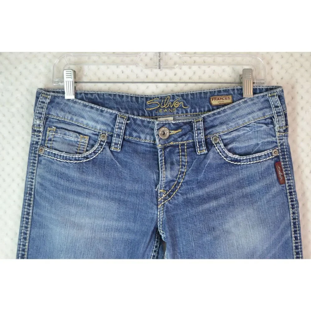 Silver Jeans Frances Women's 29 Medium Wash Low Rise Carpri